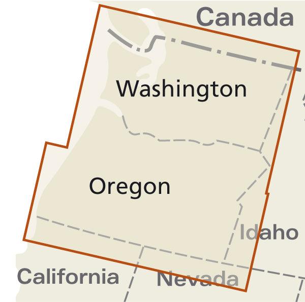 Road map USA-1 Northwest/Northwest 1:750,000 3.A 2017