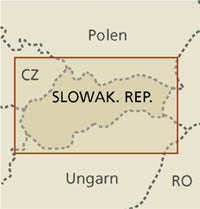 Road map Slovakia-Slowakei 1:280,000 3.A 2018