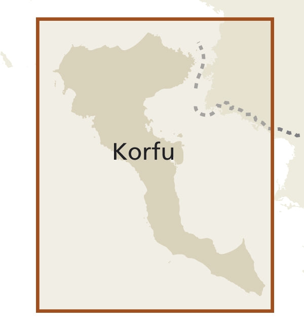 Landkaart Corfu-Korfu 1:65.000 5.A 2019