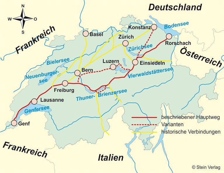Wandelgids Zwitserland: Jakobsweg vom Bodensee zum Genfersee (117) 12.A 2022