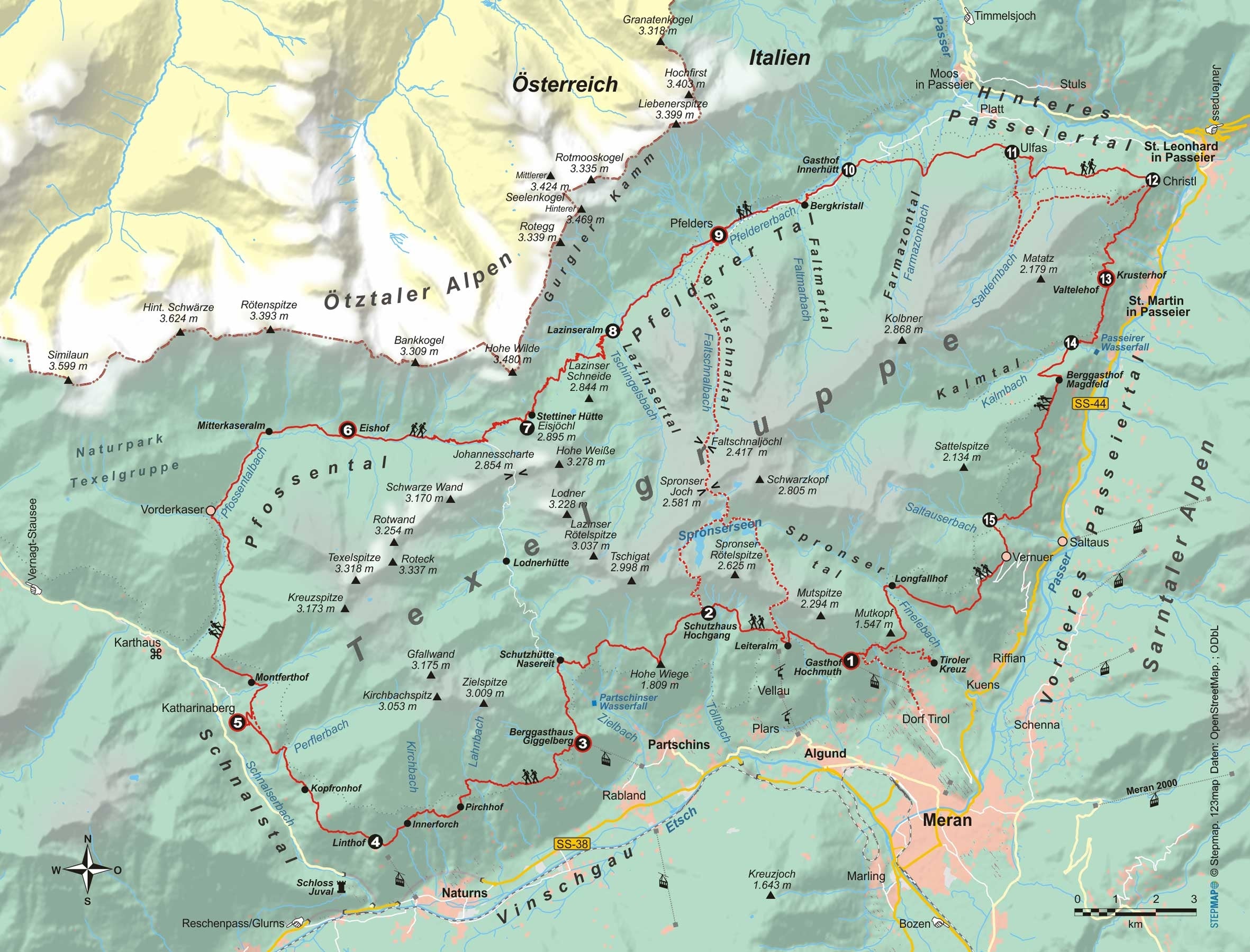 Hiking guide South Tyrol: Meraner Höhenweg (310)