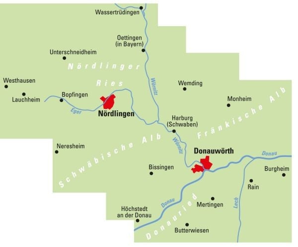 Fietskaart BVA- Ferienland Donau-Ries / Geopark Ries 1:50.000