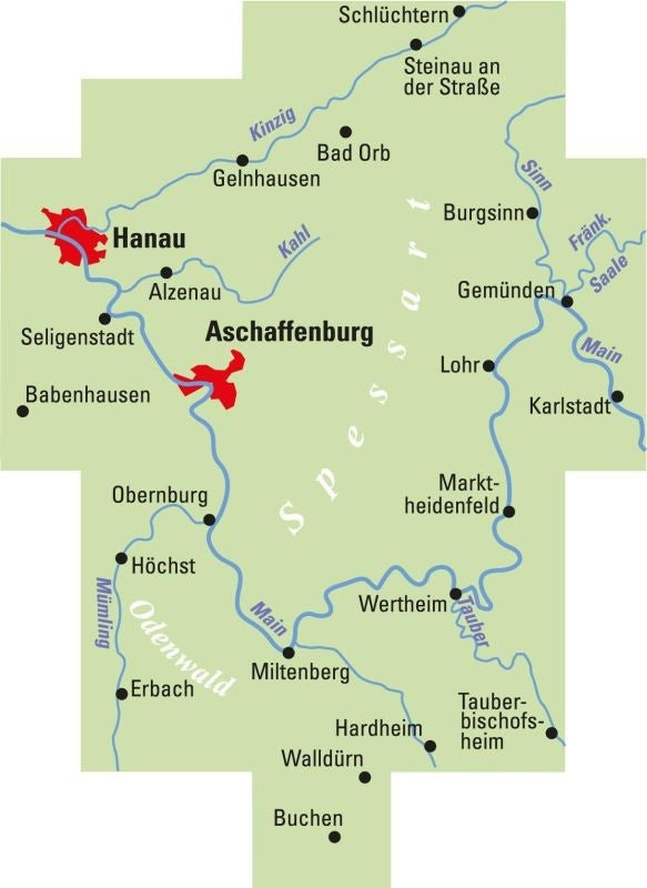 BVA-ADFC Regionalkarte Spessart/Main Odenwald 1:75.000 5.A 2018