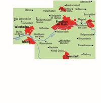 Cycling map ADFC Regionalkarte Frankfurt aM Weisbaden/Darmstadt 1:50,000 (2019)