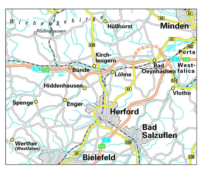 Fietskaart BVA Radwanderkarte Kreis Herford 1:50.000  (2019)