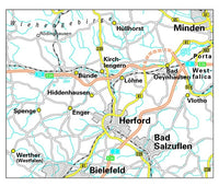 Bicycle map BVA Radwanderkarte Kreis Herford 1:50,000 (2019)