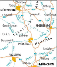 Cycling map ADFC Radtourenkarte 22 Fränkische Alb - Altmühltal 1:150,000 13.A 2019