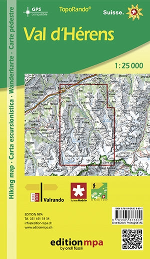 TopoRando Val d'Hérens 1:25,000
