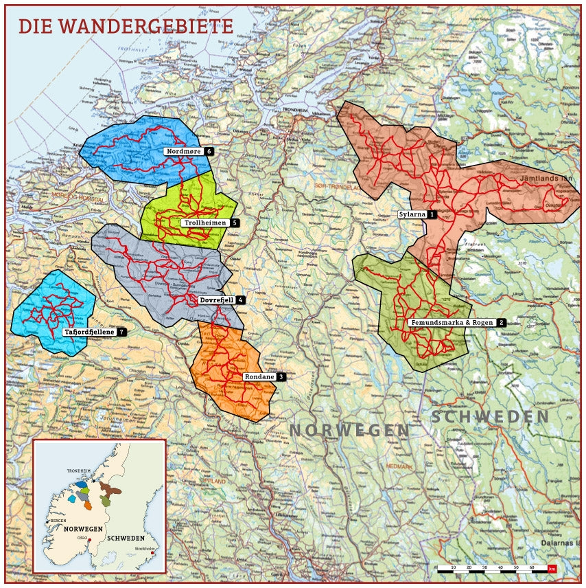 Wanderwege Mittelskandinavien - Ãœber 200 Wanderrouten