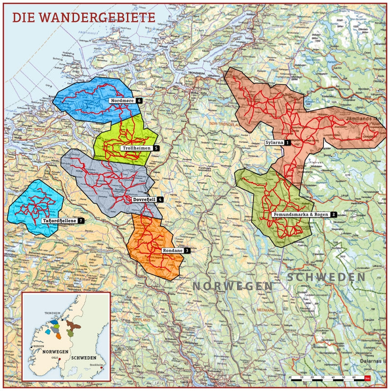 Wanderwege Mittelskandinavien - Ãœber 200 Wanderrouten