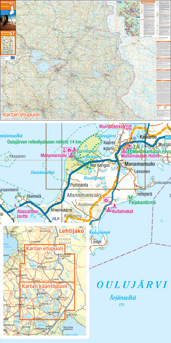 Outdoor Map GT Itä-Suomi (Eastern Finland) 1:250,000 (2014)