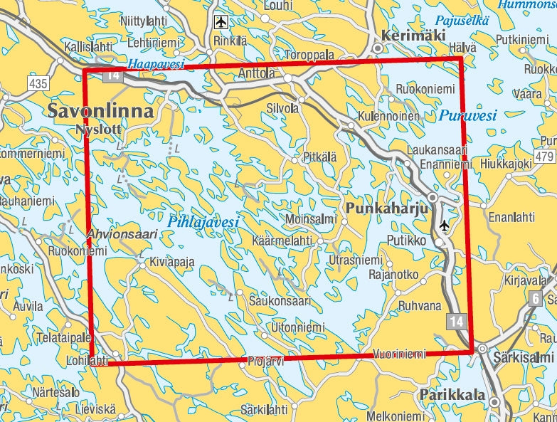 Water Touring Map Savonlinna Pihlajavesi Punkaharju
