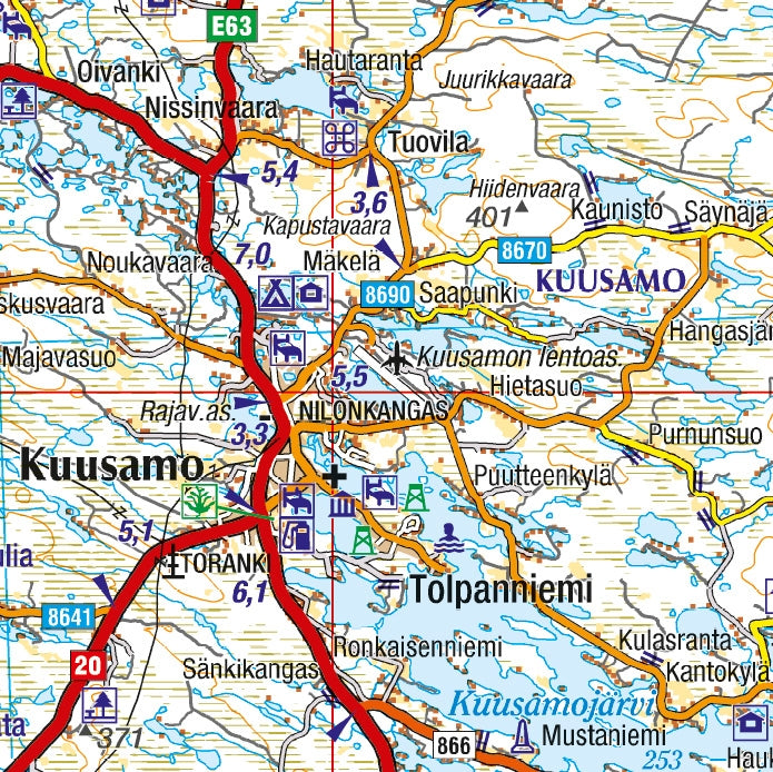 Road map Northern Finland 1:400,000 (2019)