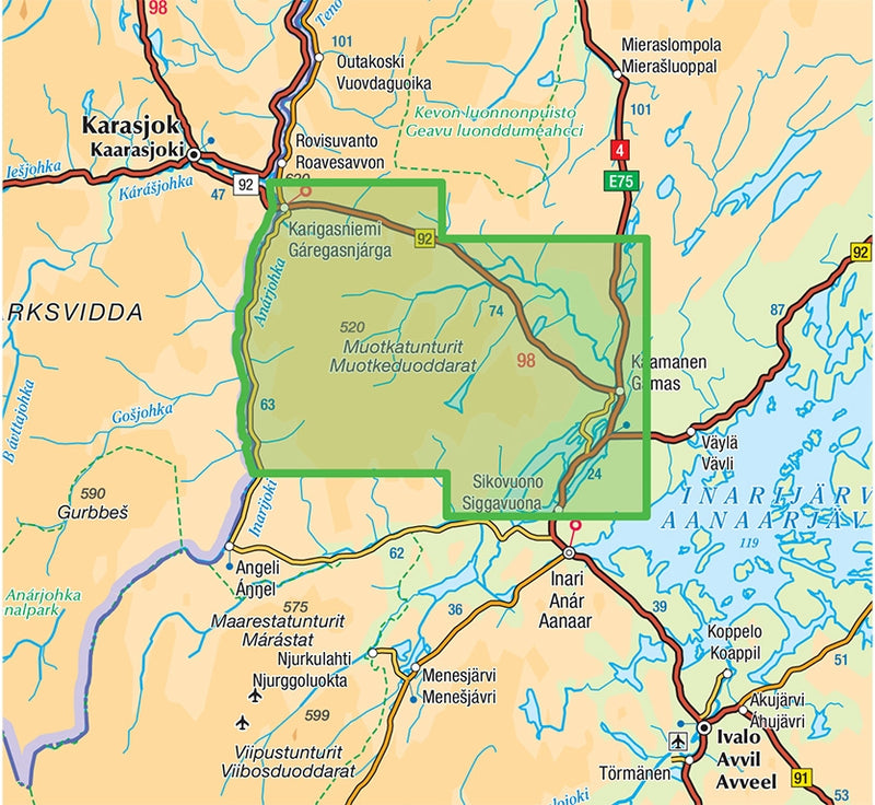 Outdoor Map Muotka Tunturit 1:50.000 (2019)