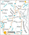 Cycling map ADFC Radtourenkarte 18 Oberfranken/Vogtland 1:150,000