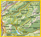 Wandel- fietskaart Altopiano di PinÃ¨  Blad 062 / 1:25.000 (GPS)