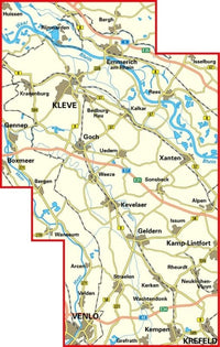 Bicycle map BVA Radwanderkarte Kreis Kleve 1:50,000