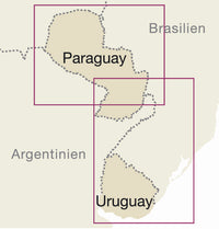 Map of Uruguay/Paraguay 1:1.2m. 2.A 2016