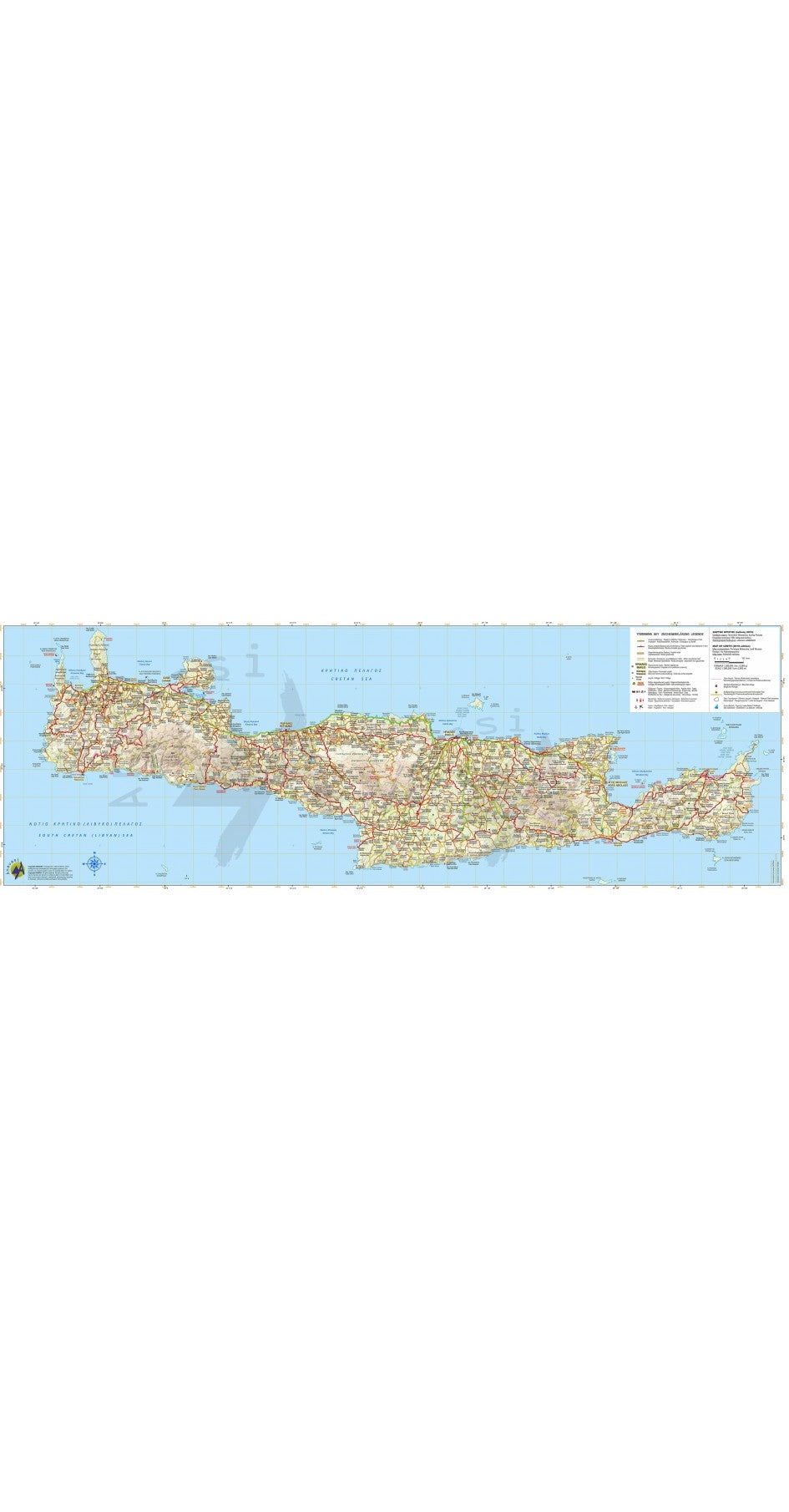 Landkaart Topo 1:280.000 Crete (R6)