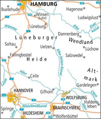 Fietskaart ADFC Radtourenkarte 7 LÃ¼neburger Heide - Hannover 1:150.000