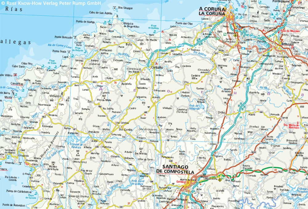 Wegenkaart Northern Spain / Nordspanien/Jakobsweg 1:350.000 9.A 2018