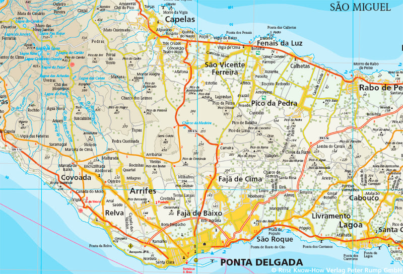 Wegenkaart Azores-Azoren 1:70.000  5.A 2020 / HERDRUK MAART