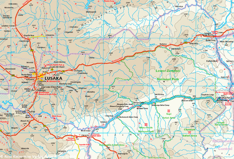 Map of Sambia 1:1,000,000 3.A 2017