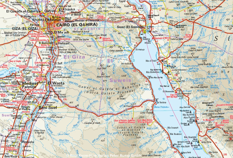 Wegenkaart Egypt | Ã„gypten 1:1 125.000 6.A 2018