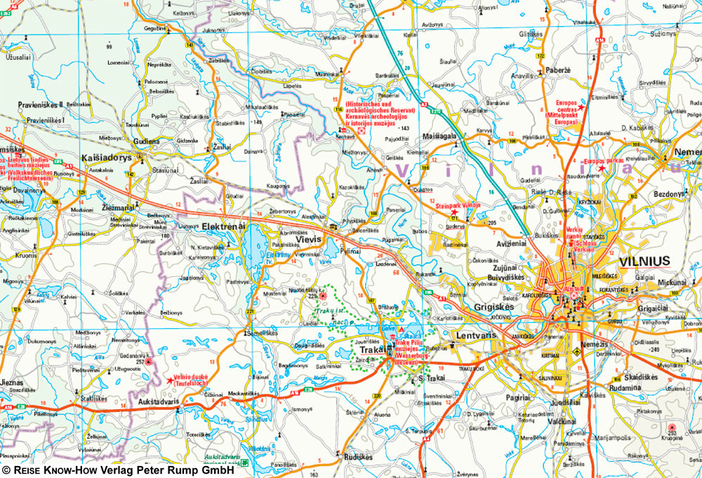 Road map Lithuania/Litauen &amp; Kaliningrad 1:325,000 6.A 2019