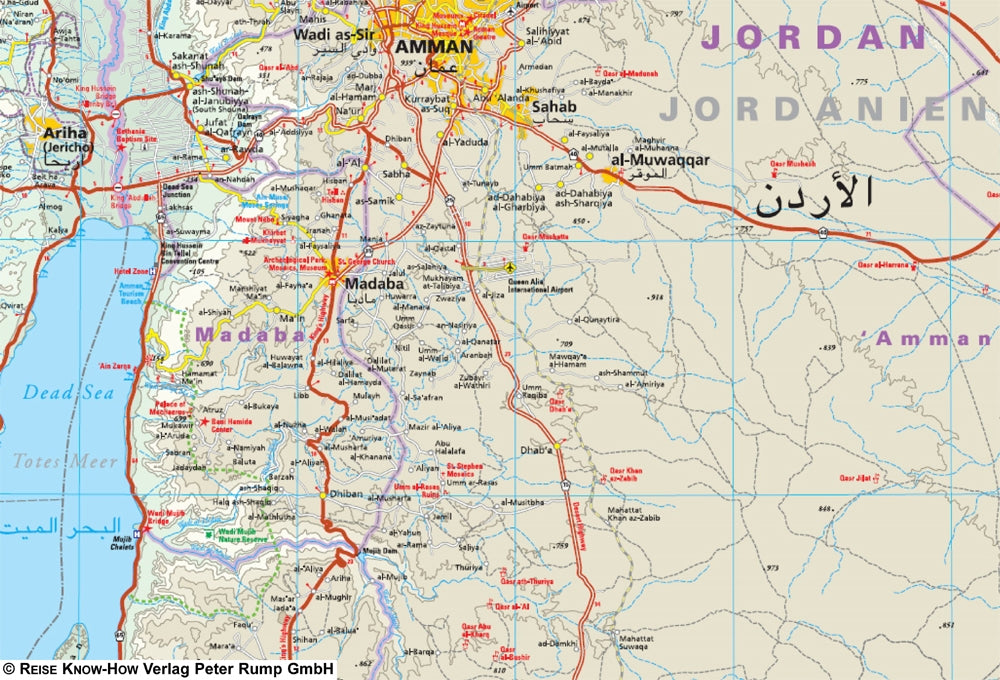 Wegenkaart Jordan-Jordanien 1:400.000 11.A 2023