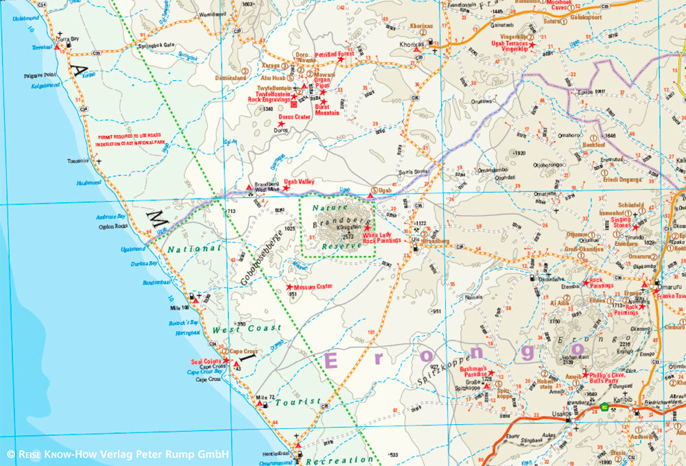 Road map Namibia 1:1,200,000 17.A 2023