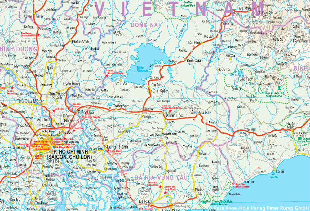 Road map Vietnam-Süd 1:600,000 7.A 2018