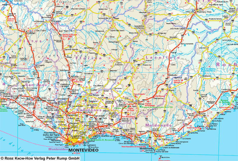 Map of Uruguay/Paraguay 1:1.2m. 2.A 2016