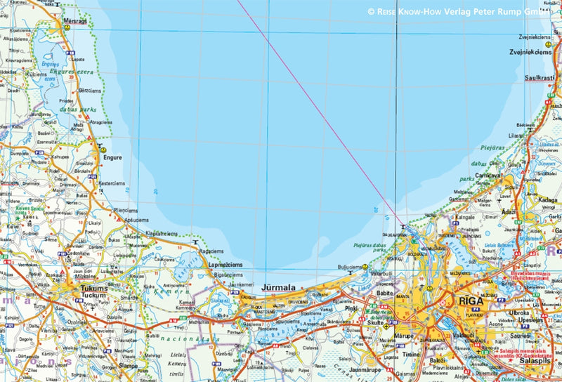 Road map Lettland/Latvia 1:325,000 5.A 2019