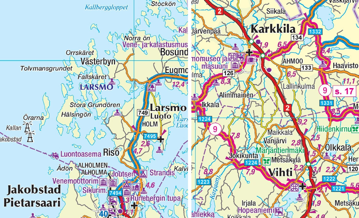 Road Atlas Suomi/Finland Motoristin Tiekartasto 2018 1:400.000/1:40.000