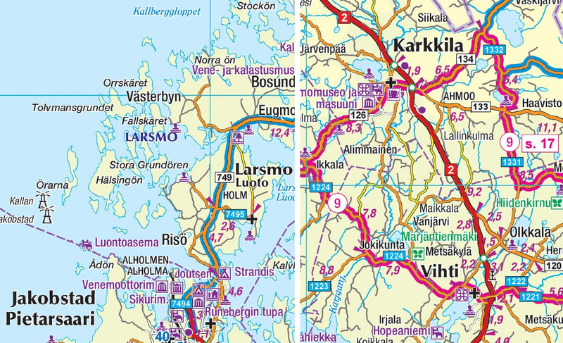 Road Atlas Suomi/Finland Motoristin Tiekartasto 2018 1:400.000/1:40.000