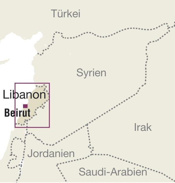 Landkaart Lebanon/Libanon 1:200.000  2.A 2019