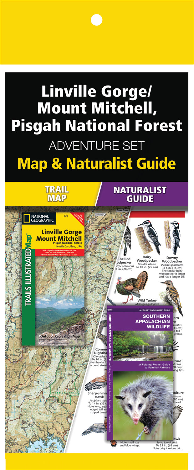 Linville Gorge/ Mount Mitchell Pisgah National Forest Adventure Set (Map &amp; Naturalist Guide)