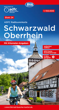 Fietskaart ADFC Radtourenkarte 24 Schwarzwald - Oberrhein 1:150.000
