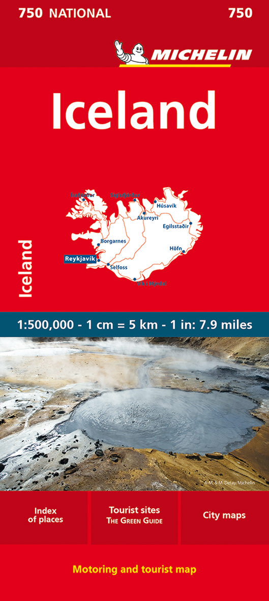 Michelin kaart 750 Iceland 1:500.000 ed. 2024