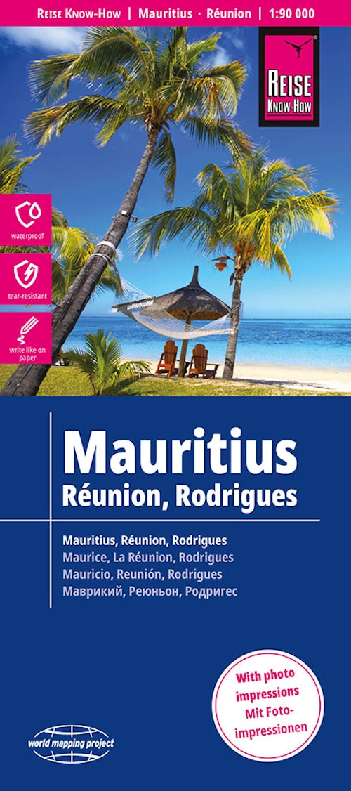 Landkaart Mauritius, RÃ©union, Rodriguez 1:90.000  5.A 2023