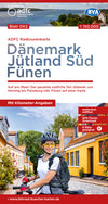 Cycling map Dänemark Jütland Süd/Fünen Blatt DK2