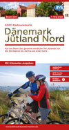 Cycling map Dänemark Jütland Nord Blatt DK1