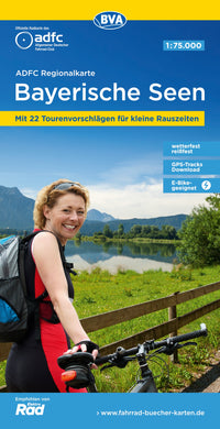 ADFC Regionalkarte Bayerische Seen 1:75,000 8.A 2023