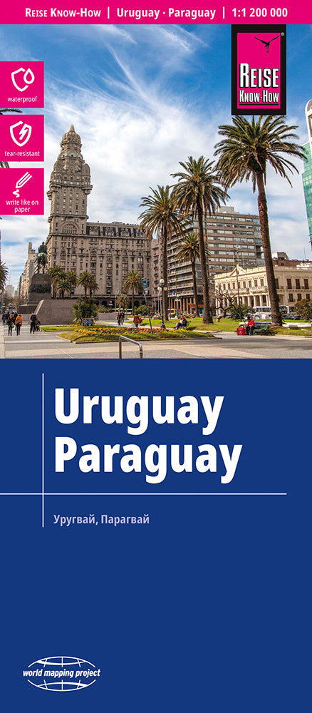 Wegenkaart Uruguay/Paraguay 1:1,2m. 3.A 2024