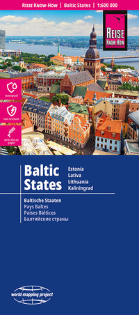 Road map Baltic States | Baltikum 1:600,000 6.A 2022
