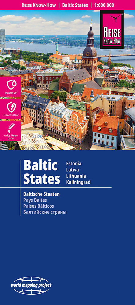 Road map Baltic States | Baltikum 1:600,000 6.A 2022