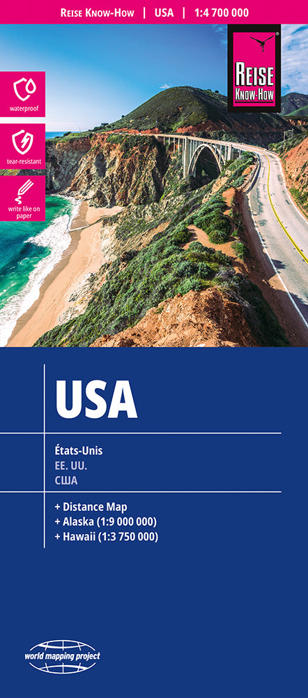 Landkaart USA 1:4,7m 2e editie 2024