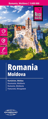 Landkaart Romania/Moldova 1:600.000  10.A 2022
