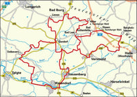 Cycling map Grenzgängerroute Teuto-Ems 1:50,000